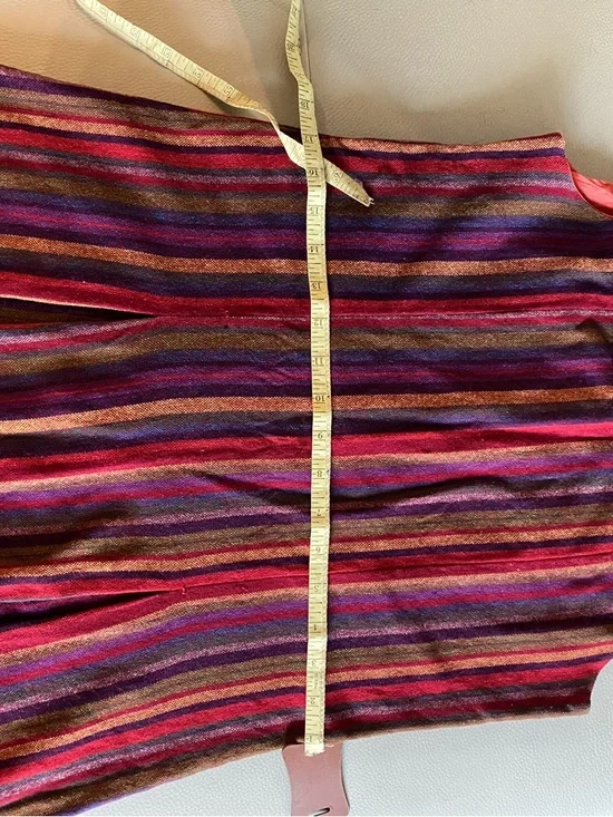 1960s Vintage Multicolor Striped Sleeveless Mini Dress - Red, Purple, Orange - Picture 6 of 7